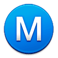 Ⓜ️ Emoji Buchstabe „M“ in Kreis Samsung Experience 9.5.