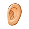 👂🏼 Emoji Orelha: Pele Morena Clara na Samsung Experience 9.5.