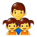 👨‍👧‍👧 Emoji Família: Homem, Menina E Menina na Samsung Experience 9.5.