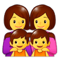 👩‍👩‍👧‍👧 Emoji Familie: Frau, Frau, Mädchen und Mädchen Samsung Experience 9.5.
