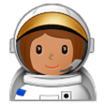 Émoji 👩🏽‍🚀 Astronaute Femme : Peau Légèrement Mate sur Samsung Experience 9.5.