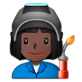 👩🏿‍🏭 Emoji Operária: Pele Escura na Samsung Experience 9.5.