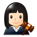 Emoji 👩🏻‍⚖️ Giudice Donna: Carnagione Chiara su Samsung Experience 9.5.