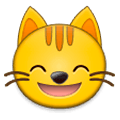 😸 Emoji Rosto De Gato Sorrindo Com Olhos Sorridentes na Samsung Experience 9.5.