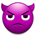 👿 Emoji Cara Enfadada Con Cuernos en Samsung Experience 9.5.