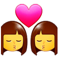 👩‍❤️‍💋‍👩 Emoji sich küssendes Paar: Frau, Frau Samsung Experience 9.5.