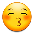 😚 Emoji küssendes Gesicht mit geschlossenen Augen Samsung Experience 9.5.