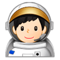 Émoji 👨🏻‍🚀 Astronaute Homme : Peau Claire sur Samsung Experience 9.5.