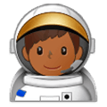 👨🏾‍🚀 Emoji Astronauta Homem: Pele Morena Escura na Samsung Experience 9.5.