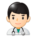 Emoji 👨🏻‍⚕️ Operatore Sanitario: Carnagione Chiara su Samsung Experience 9.5.