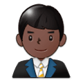 👨🏿‍💼 Emoji Oficinista Hombre: Tono De Piel Oscuro en Samsung Experience 9.5.