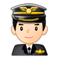 👨🏻‍✈️ Emoji Piloto Hombre: Tono De Piel Claro en Samsung Experience 9.5.