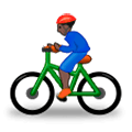 🚴🏿‍♂️ Emoji Radfahrer: dunkle Hautfarbe Samsung Experience 9.5.