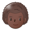Emoji 👨🏿‍🦱 Uomo: Carnagione Scura E Capelli Ricci su Samsung Experience 9.5.