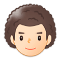 Émoji 👨🏻‍🦱 Homme : Peau Claire Et Cheveux Bouclés sur Samsung Experience 9.5.
