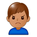 🙍🏽‍♂️ Emoji missmutiger Mann: mittlere Hautfarbe Samsung Experience 9.5.