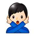 🙅🏻‍♂️ Emoji Homem Fazendo Gesto De «não»: Pele Clara na Samsung Experience 9.5.