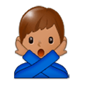 🙅🏽‍♂️ Emoji Hombre Haciendo El Gesto De «no»: Tono De Piel Medio en Samsung Experience 9.5.