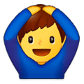 Émoji 🙆‍♂️ Homme Faisant Un Geste D’acceptation sur Samsung Experience 9.5.