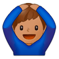 🙆🏽‍♂️ Emoji Hombre Haciendo El Gesto De «de Acuerdo»: Tono De Piel Medio en Samsung Experience 9.5.