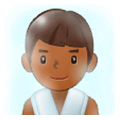 🧖🏾‍♂️ Emoji Mann in Dampfsauna: mitteldunkle Hautfarbe Samsung Experience 9.5.