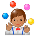🤹🏽‍♂️ Emoji Jongleur: mittlere Hautfarbe Samsung Experience 9.5.