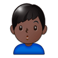 🙎🏿‍♂️ Emoji Hombre Haciendo Pucheros: Tono De Piel Oscuro en Samsung Experience 9.5.