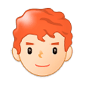 👨🏻‍🦰 Emoji Hombre: Tono De Piel Claro Y Pelo Pelirrojo en Samsung Experience 9.5.
