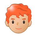 👨🏼‍🦰 Emoji Hombre: Tono De Piel Claro Medio Y Pelo Pelirrojo en Samsung Experience 9.5.