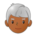 Emoji 👨🏾‍🦳 Uomo: Carnagione Abbastanza Scura E Capelli Bianchi su Samsung Experience 9.5.