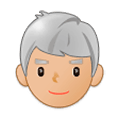 👨🏼‍🦳 Emoji Hombre: Tono De Piel Claro Medio Y Pelo Blanco en Samsung Experience 9.5.