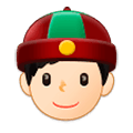 Emoji 👲🏻 Uomo Con Zucchetto Cinese: Carnagione Chiara su Samsung Experience 9.5.