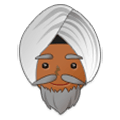 👳🏾 Emoji Person mit Turban: mitteldunkle Hautfarbe Samsung Experience 9.5.