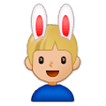 👯🏼‍♂️ Emoji Hombres Con Orejas De Conejo, Tono De Piel Claro Medio en Samsung Experience 9.5.