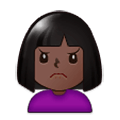 Emoji 🙍🏿 Persona Corrucciata: Carnagione Scura su Samsung Experience 9.5.