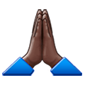 🙏🏿 Emoji Manos En Oración: Tono De Piel Oscuro en Samsung Experience 9.5.
