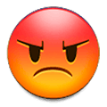 Emoji 😡 Broncio su Samsung Experience 9.5.