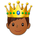 🤴🏾 Emoji Príncipe: Pele Morena Escura na Samsung Experience 9.5.