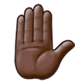 Emoji ✋🏿 Mano Alzata: Carnagione Scura su Samsung Experience 9.5.