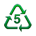 Émoji ♷ Symbole de recyclage du plastique type-5 sur Samsung Experience 9.5.