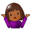 Emoji 🤷🏾 Persona Che Scrolla Le Spalle: Carnagione Abbastanza Scura su Samsung Experience 9.5.