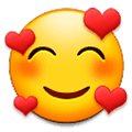 Emoji 🥰 Faccina Con Cuoricini su Samsung Experience 9.5.