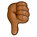 Emoji 👎🏾 Pollice Verso: Carnagione Abbastanza Scura su Samsung Experience 9.5.