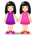 👭🏻 Emoji Mujeres De La Mano: Tono De Piel Claro en Samsung Experience 9.5.