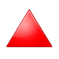 Emoji 🔺 Triangolo Rosso Con Punta Verso L’alto su Samsung Experience 9.5.