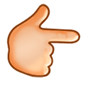 👉🏼 Emoji Dorso Da Mão Com Dedo Indicador Apontando Para A Direita: Pele Morena Clara na Samsung Experience 9.5.