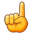 ☝️ Emoji Indicador Apontando Para Cima na Samsung Experience 9.5.