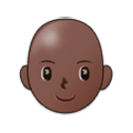 👩🏿‍🦲 Emoji Mujer: Tono De Piel Oscuro Y Sin Pelo en Samsung Experience 9.5.