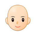 👩🏻‍🦲 Emoji Mujer: Tono De Piel Claro Y Sin Pelo en Samsung Experience 9.5.