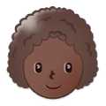 👩🏿‍🦱 Emoji Frau: dunkle Hautfarbe, lockiges Haar Samsung Experience 9.5.